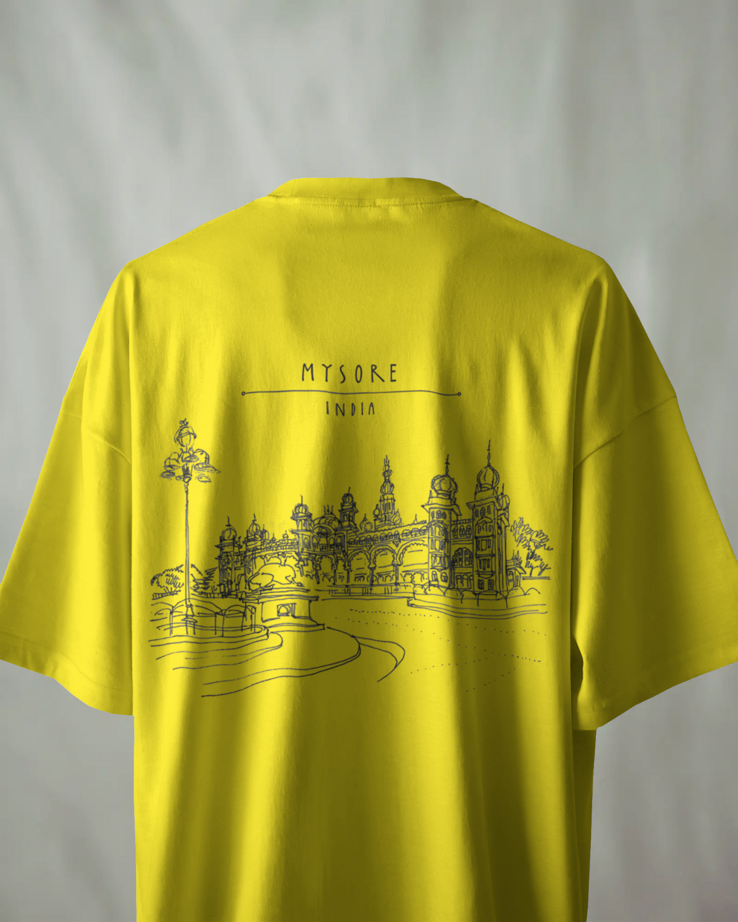 Mysuru Oversized T-Shirt | Kannada Drop Shoulder T-Shirt | Red Panda T-Shirt