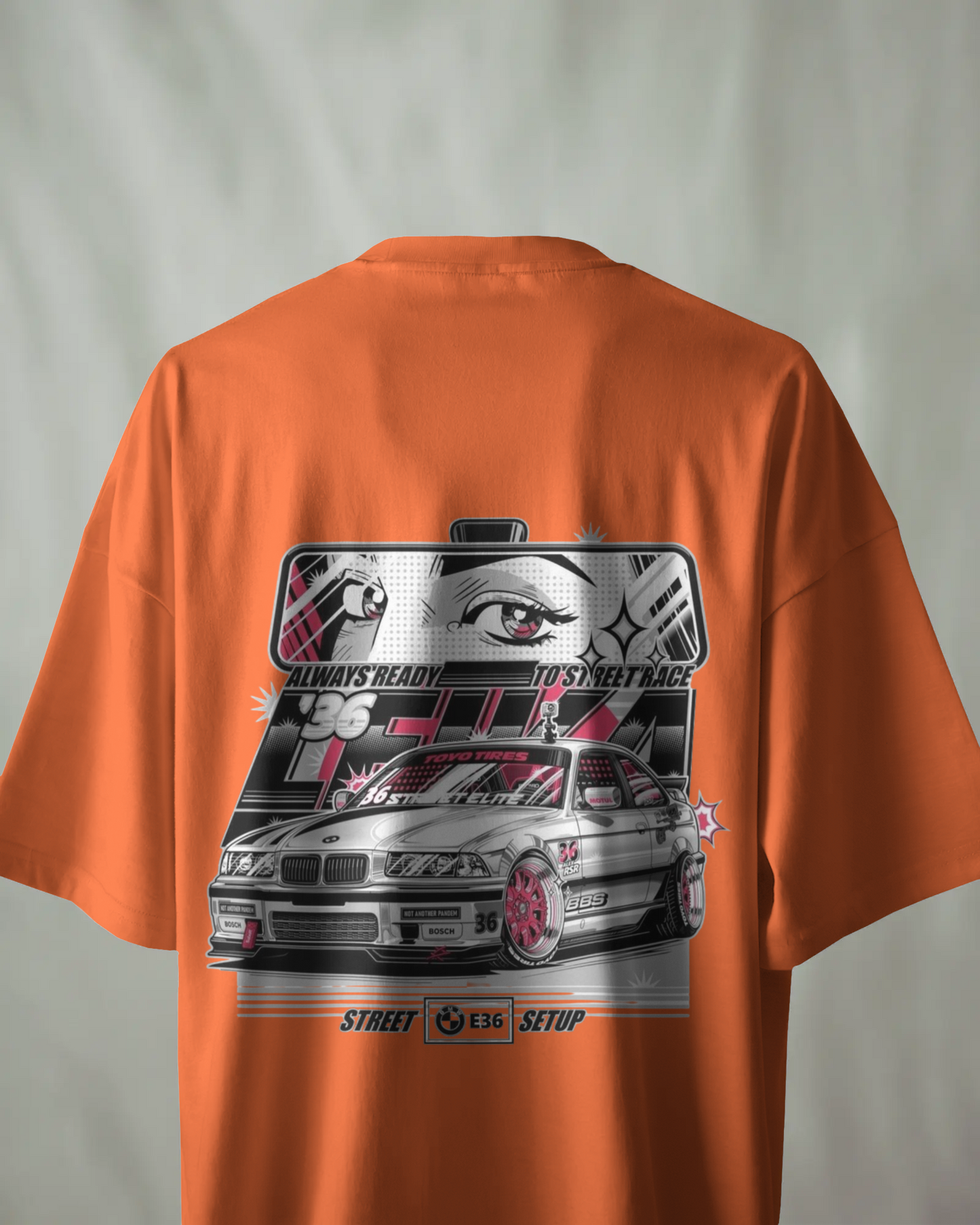 BMW Oversized T-Shirt | cars oversized T-Shirt | Red Panda T-Shirt