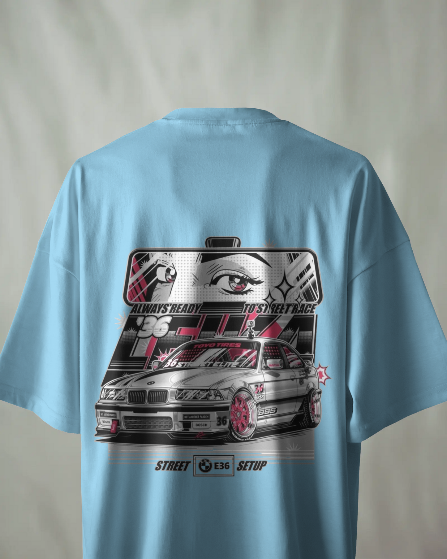 BMW Oversized T-Shirt | cars oversized T-Shirt | Red Panda T-Shirt