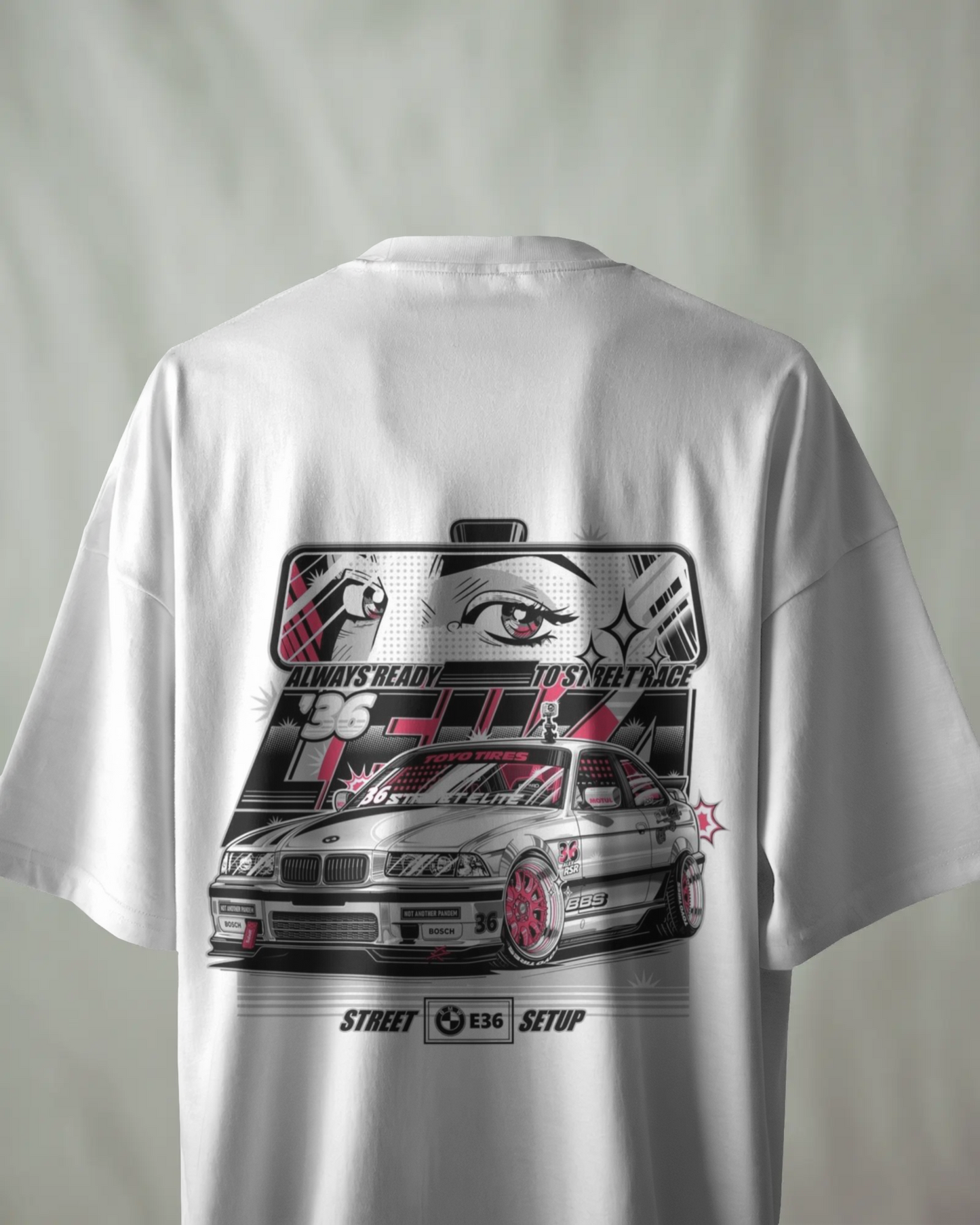 BMW Oversized T-Shirt | cars oversized T-Shirt | Red Panda T-Shirt