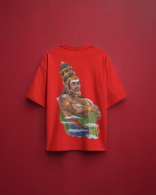 Immadi Pulakeshi Oversize TShirt | Kannada Drop Shoulder TShirt | Red Panda TShirt