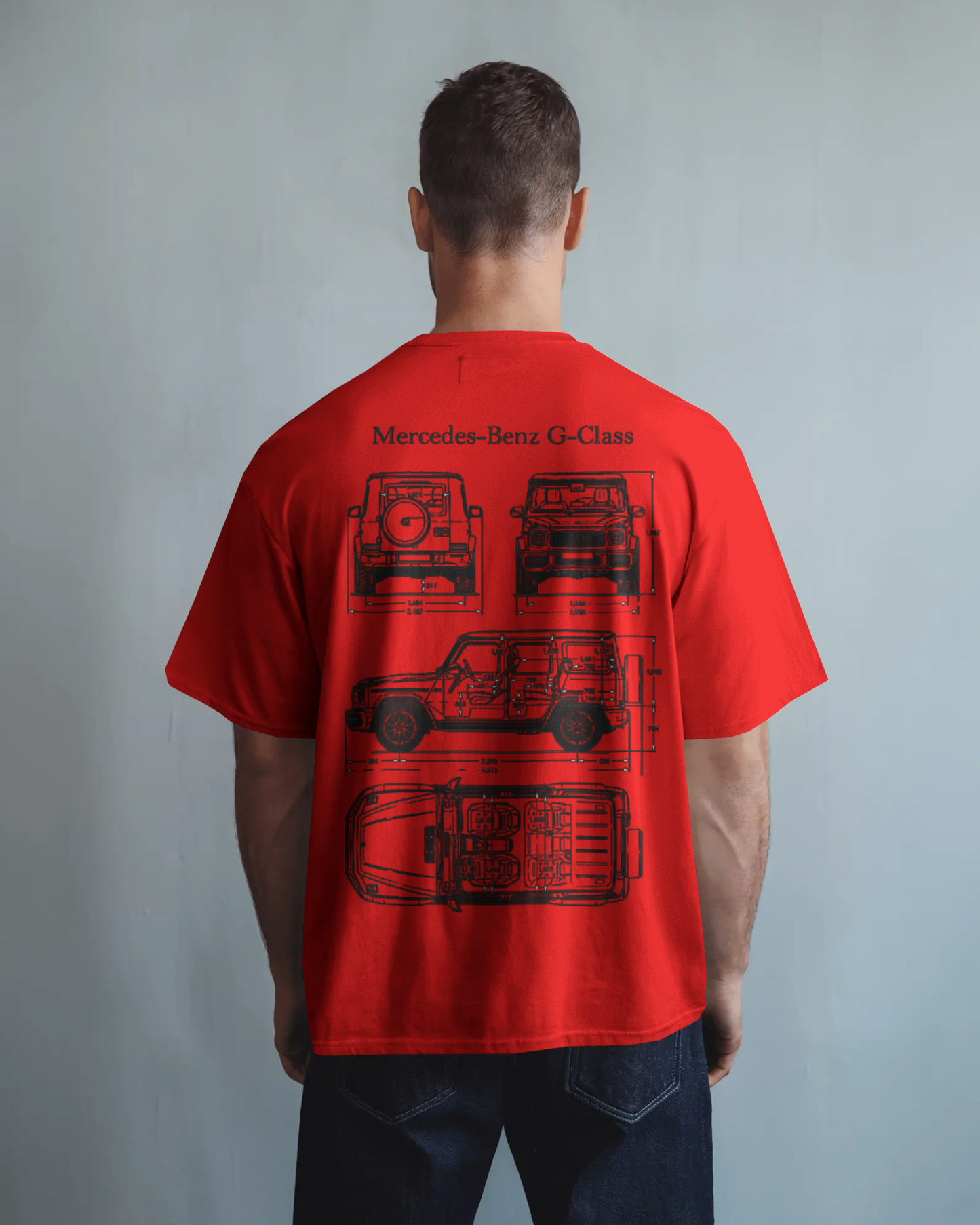 Benz Oversized T-Shirt | cars oversized T-Shirt | Red Panda T-Shirt
