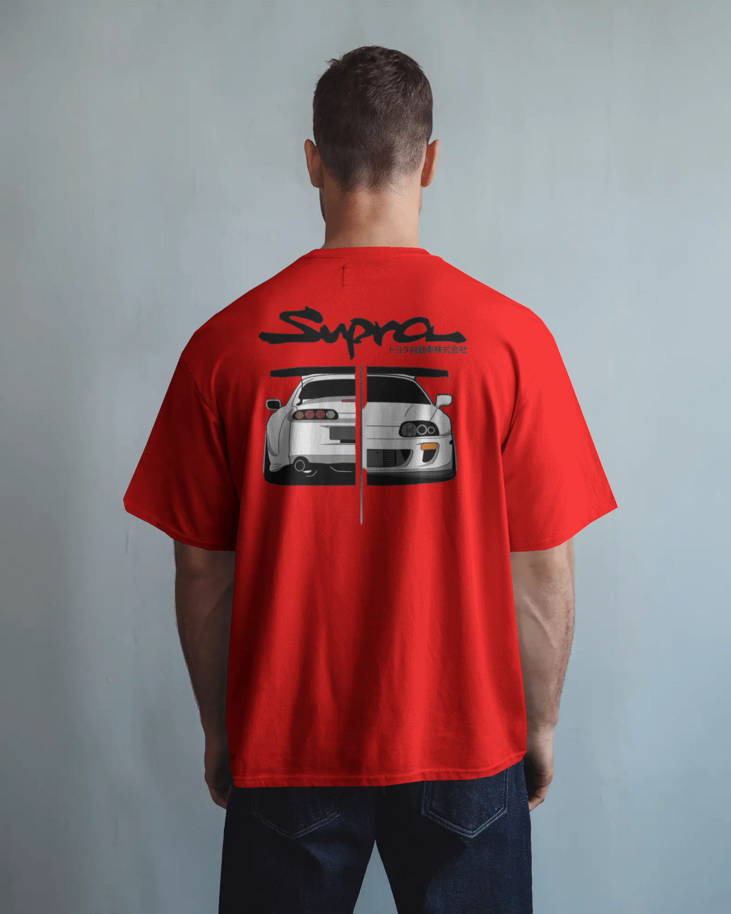 Toyota Supra Oversized T-Shirt | cars oversized T-Shirt | Red Panda T-Shirt