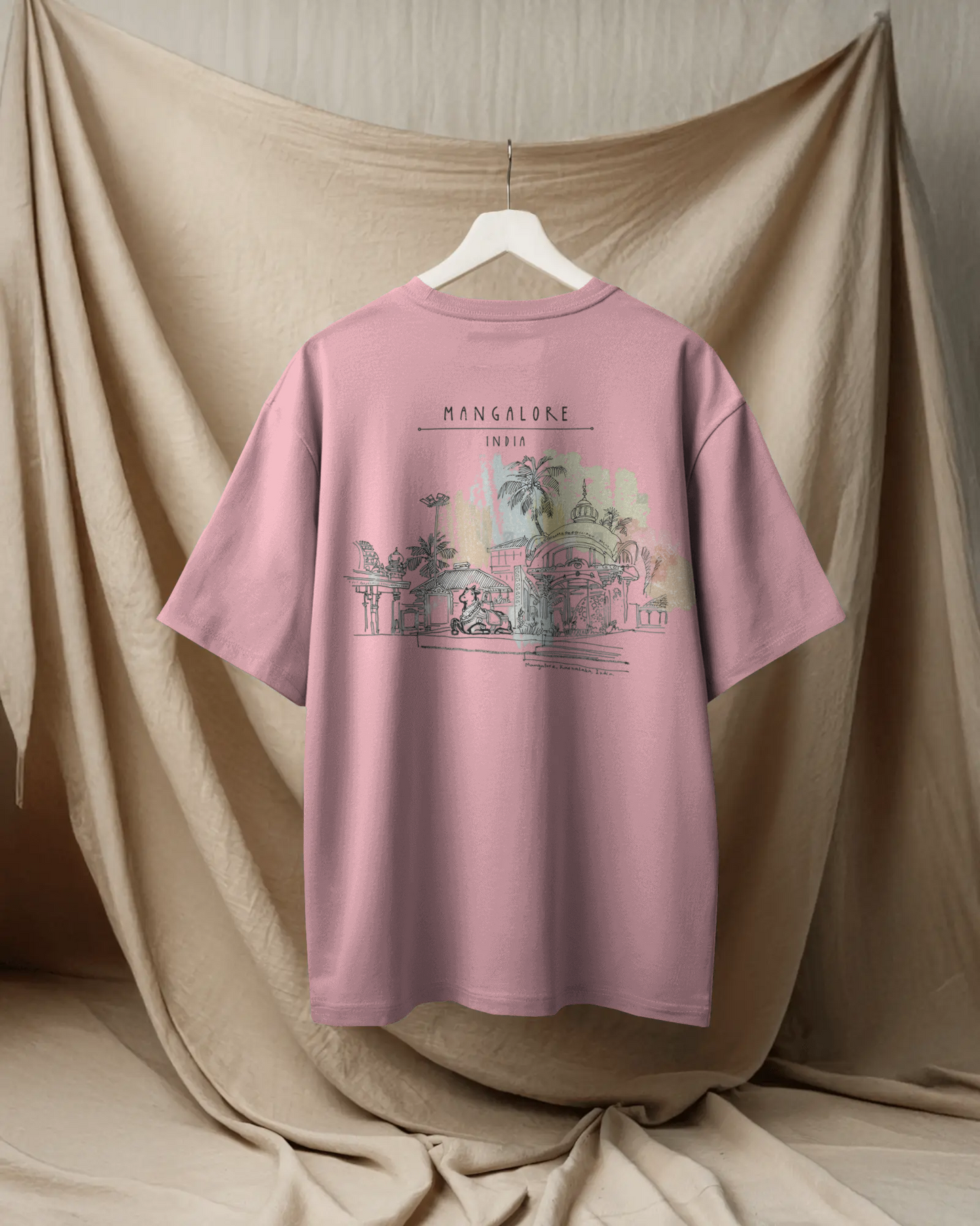 Mangaluru Oversize TShirt | Kannada Drop Shoulder TShirt | Red Panda TShirt
