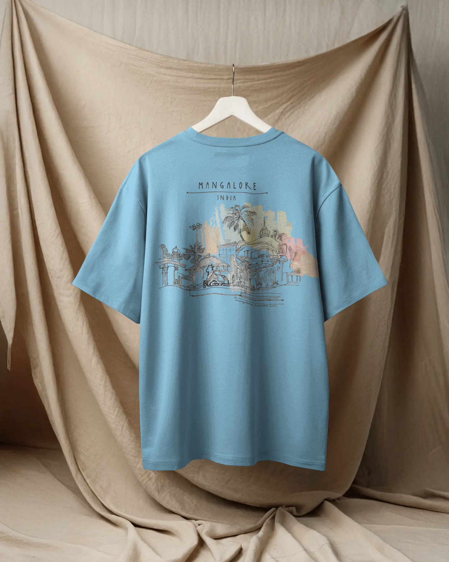 Mangaluru Oversize TShirt | Kannada Drop Shoulder TShirt | Red Panda TShirt