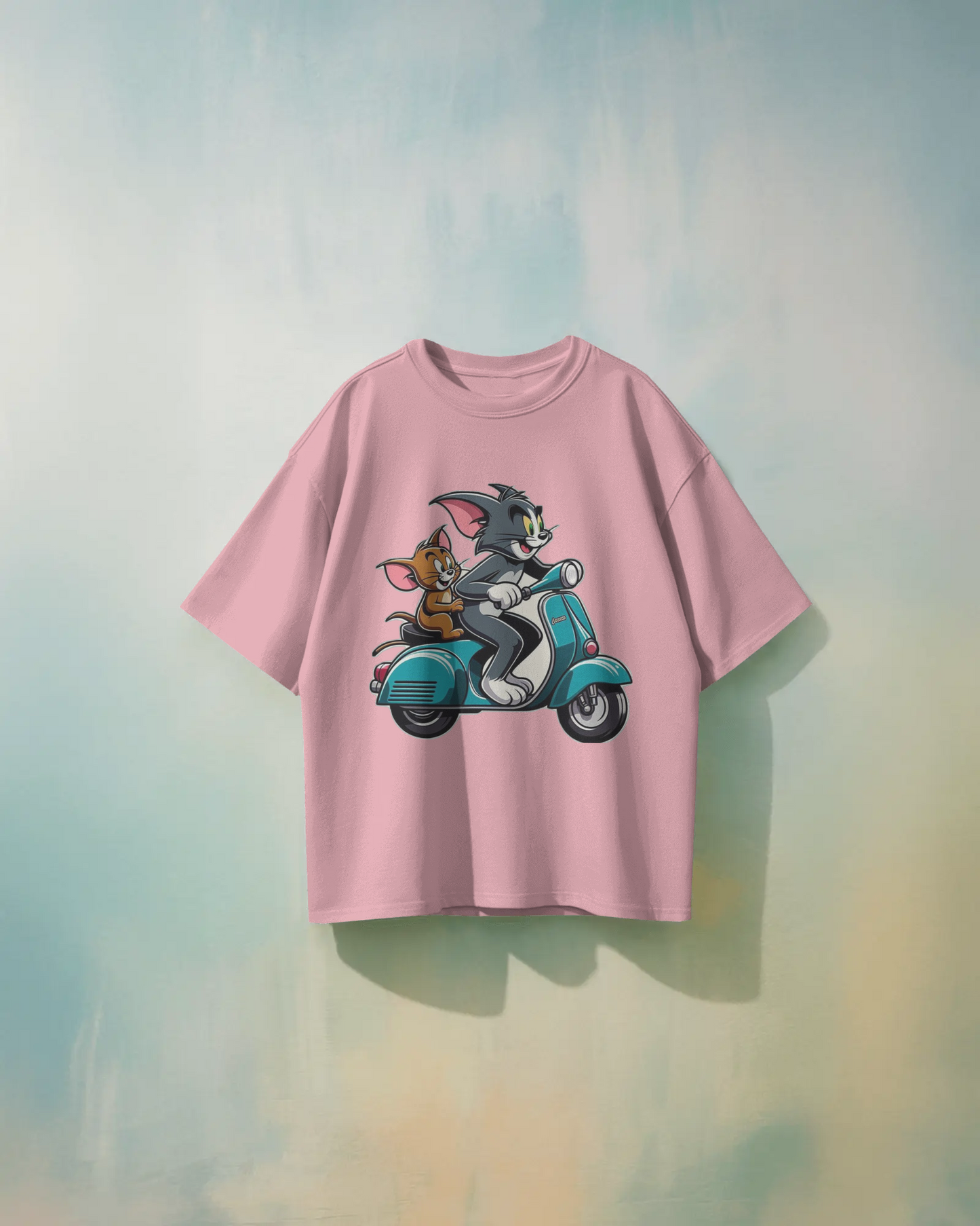 Tom & Jerry Cartoon Oversized T-Shirt | Cartoon Oversized T-Shirt | Red Panda T-Shirt