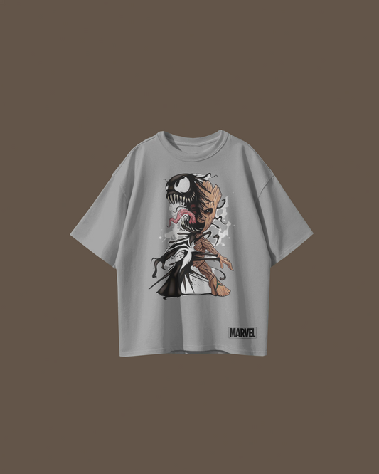 VENOM || GROOT Oversize T-Shirt | Marvel Drop Shoulder T-Shirt | Red Panda T-Shirt (Copy)