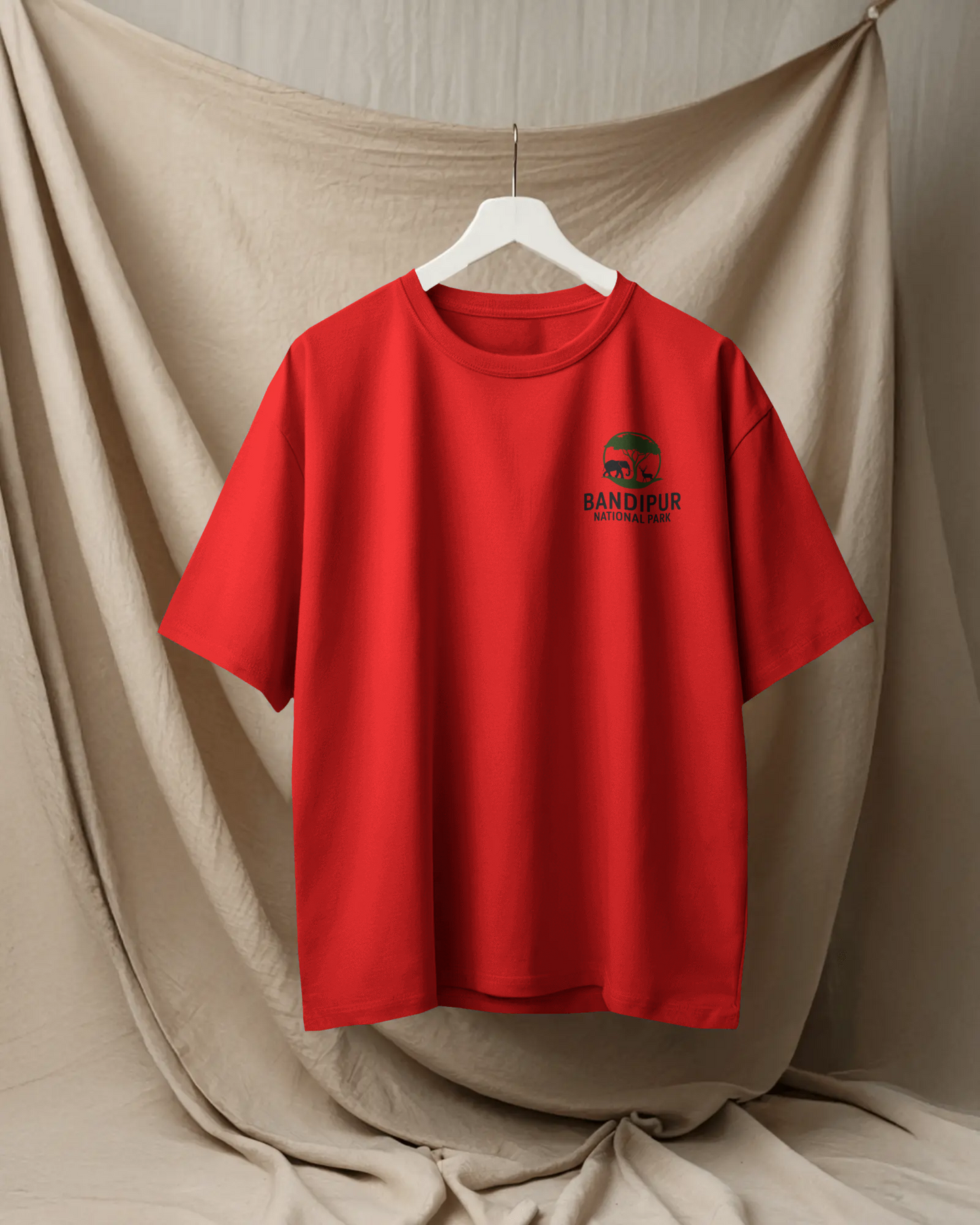 Bandipura Oversize TShirt | Kannada Drop Shoulder TShirt | Red Panda TShirt
