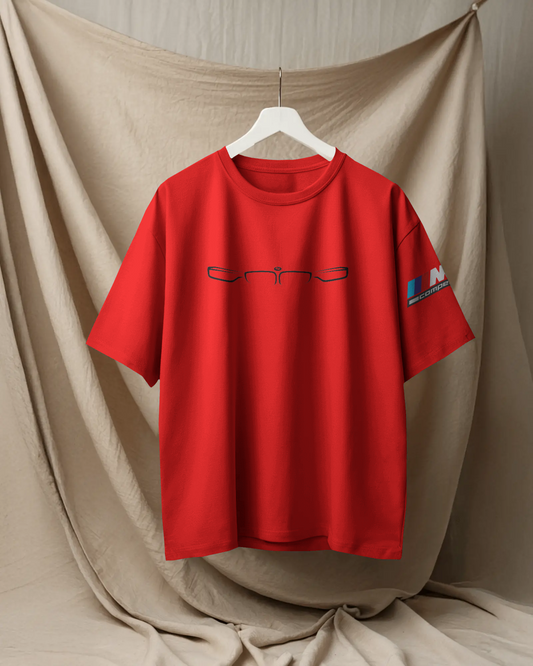 BMW M4 Oversized T-Shirt | cars oversized T-Shirt | Red Panda T-Shirt