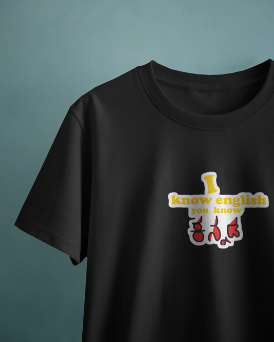 I Know Kannada Regular T-Shirt | Kannada Drop Shoulder T-Shirt | Red Panda T-Shirt