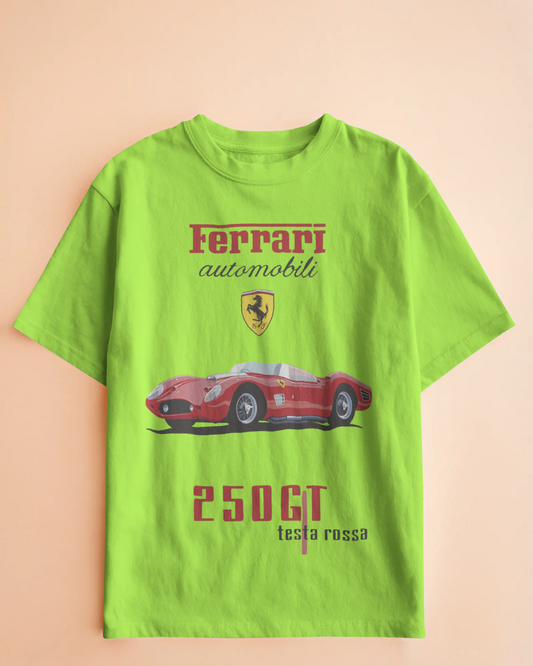 Ferrari 250GT Oversized T-Shirt | cars oversized T-Shirt | Red Panda T-Shirt