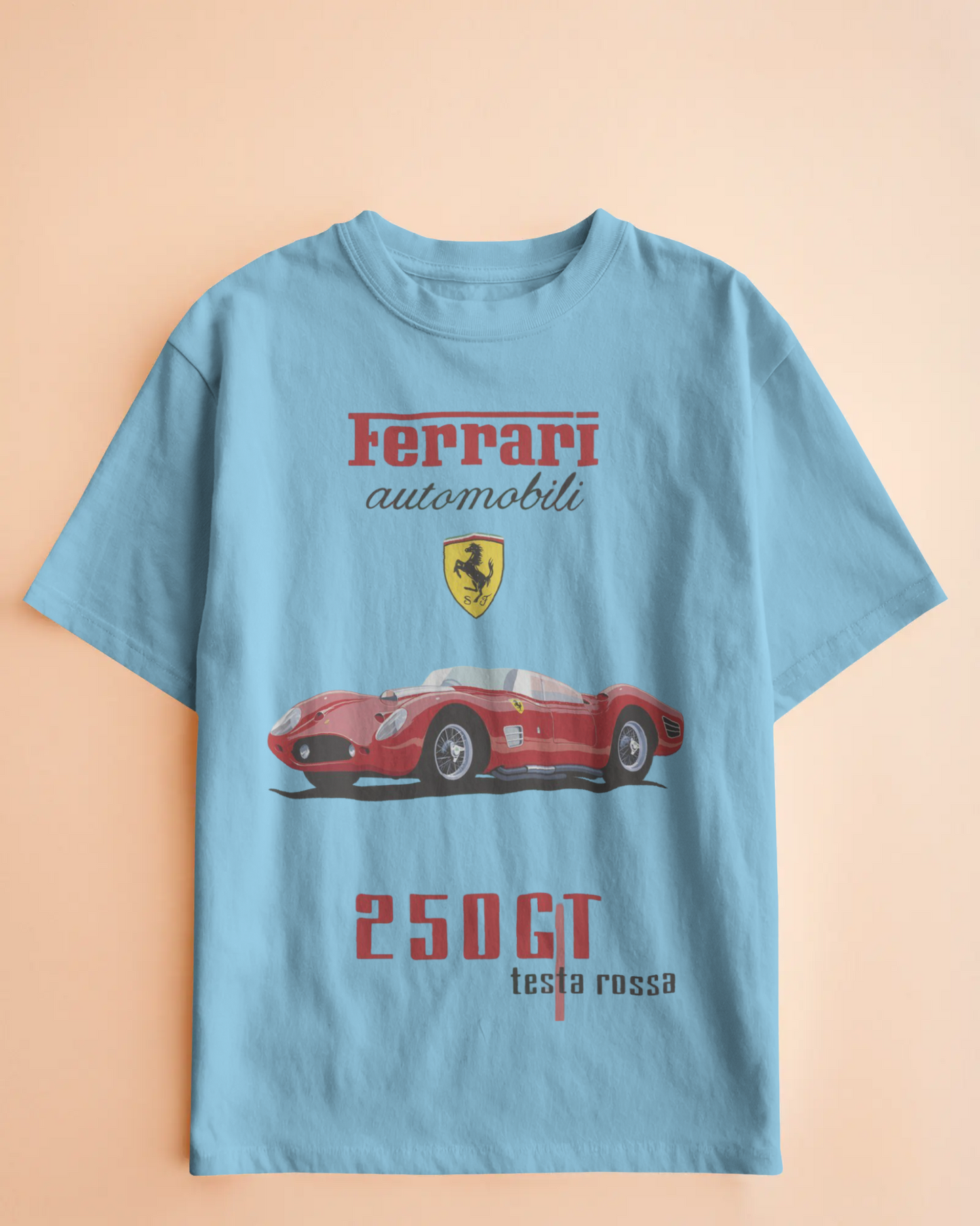 Ferrari 250GT Oversized T-Shirt | cars oversized T-Shirt | Red Panda T-Shirt