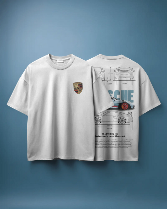 Porsche Oversized T-Shirt | cars oversized T-Shirt | Red Panda T-Shirt