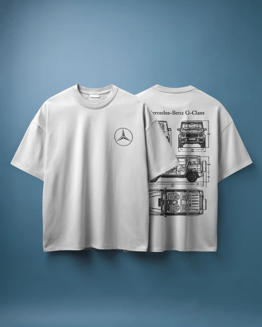 Benz Oversized T-Shirt | cars oversized T-Shirt | Red Panda T-Shirt