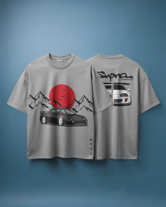 Toyota Supra Oversized T-Shirt | cars oversized T-Shirt | Red Panda T-Shirt