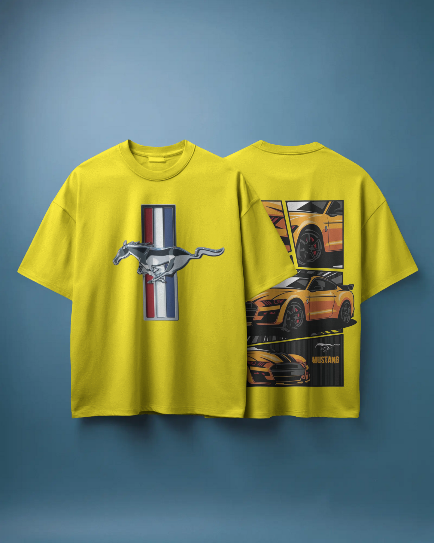 Mustang Oversized T-Shirt | cars oversized T-Shirt | Red Panda T-Shirt