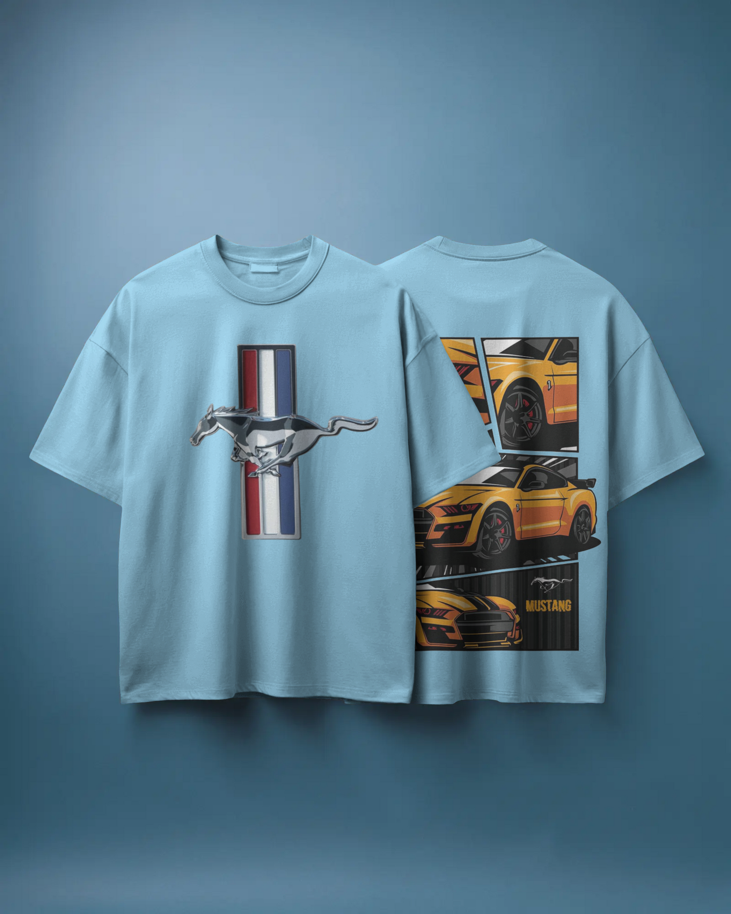 Mustang Oversized T-Shirt | cars oversized T-Shirt | Red Panda T-Shirt