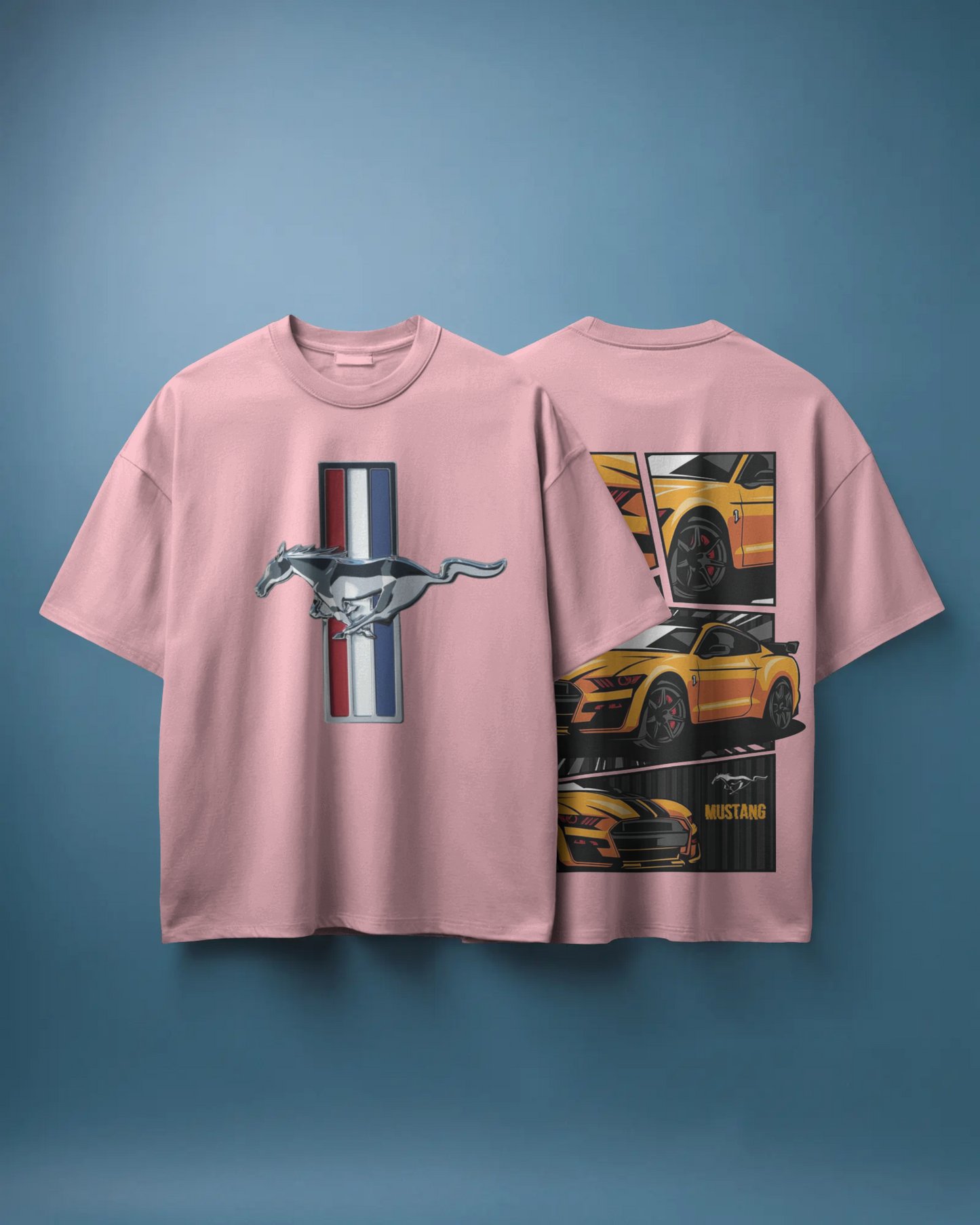 Mustang Oversized T-Shirt | cars oversized T-Shirt | Red Panda T-Shirt