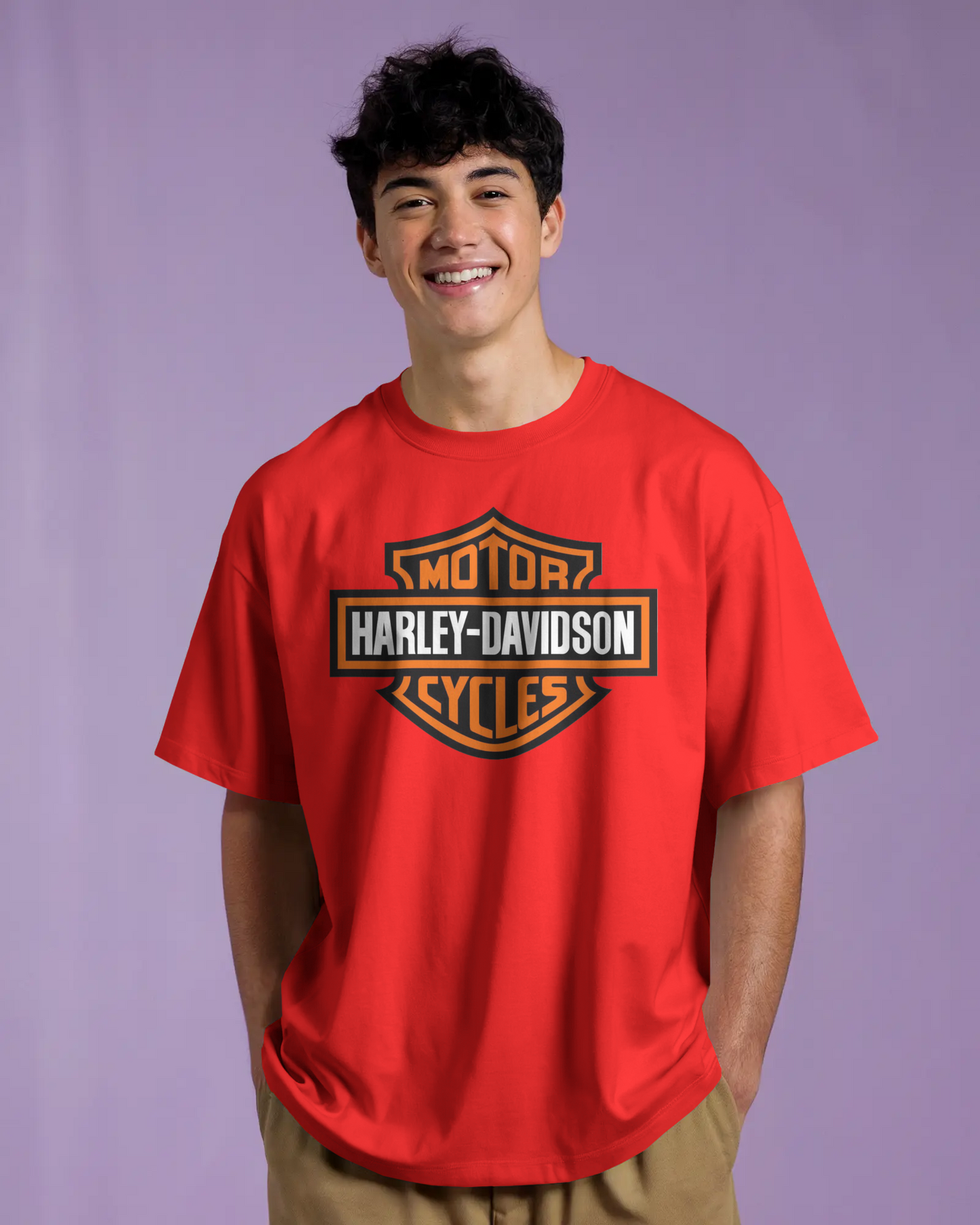 Harley Davidson Bikes Oversized T-Shirt | Bikes Oversized T-Shirt | Red Panda T-Shirt