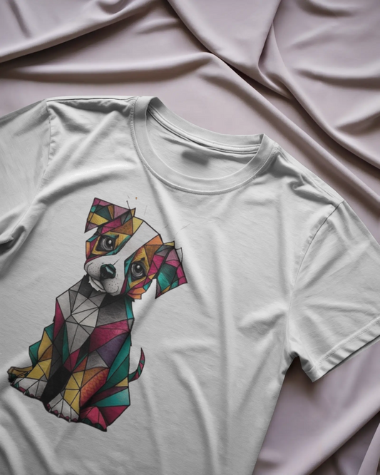 Puppy Regular T-Shirt | Abstract Round Neck T-Shirt | Red Panda T-Shirt