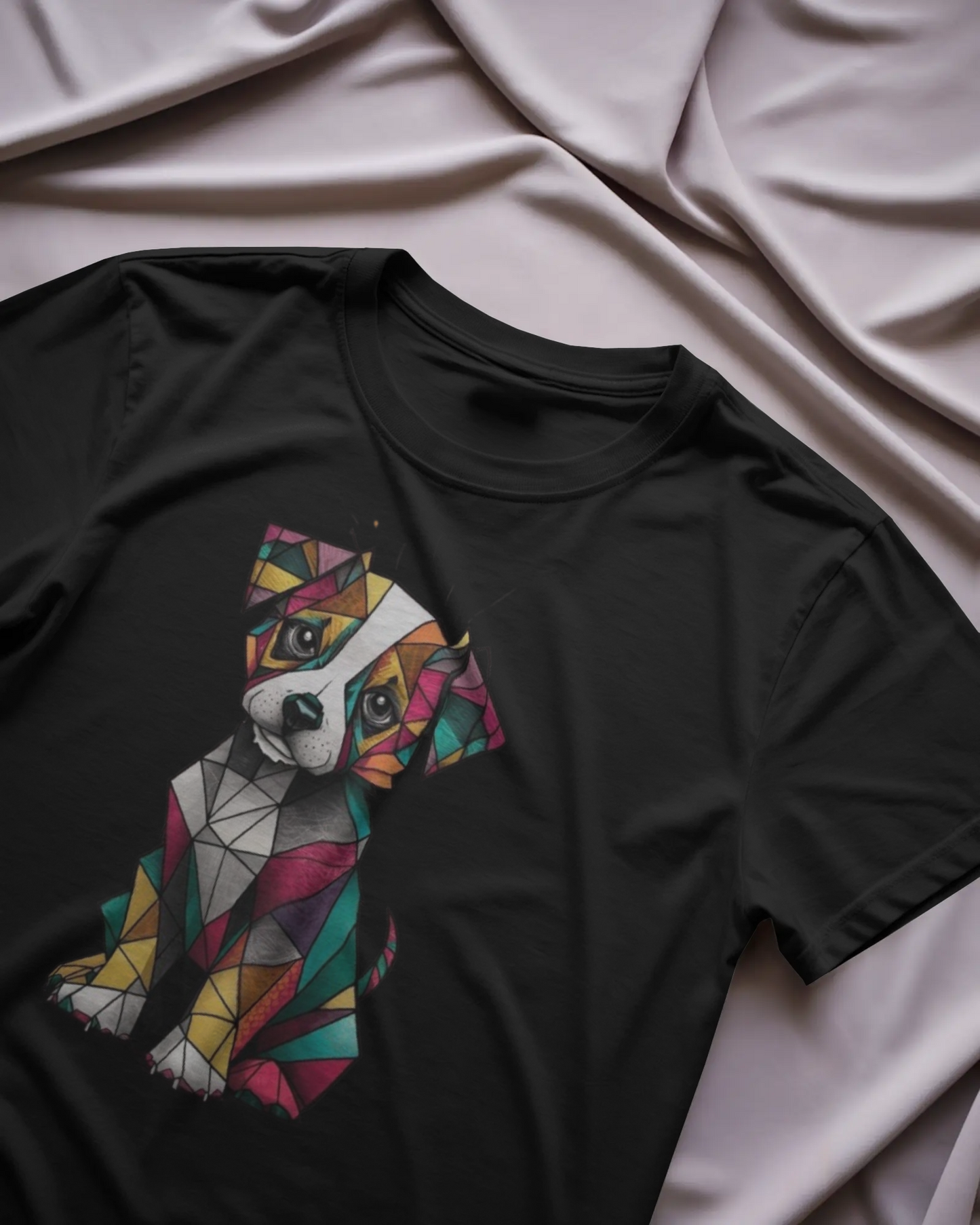 Puppy Regular T-Shirt | Abstract Round Neck T-Shirt | Red Panda T-Shirt