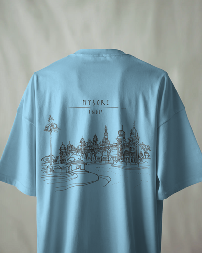 Mysuru Oversized T-Shirt | Kannada Drop Shoulder T-Shirt | Red Panda T-Shirt