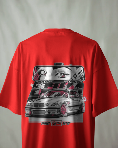 BMW Oversized T-Shirt | cars oversized T-Shirt | Red Panda T-Shirt