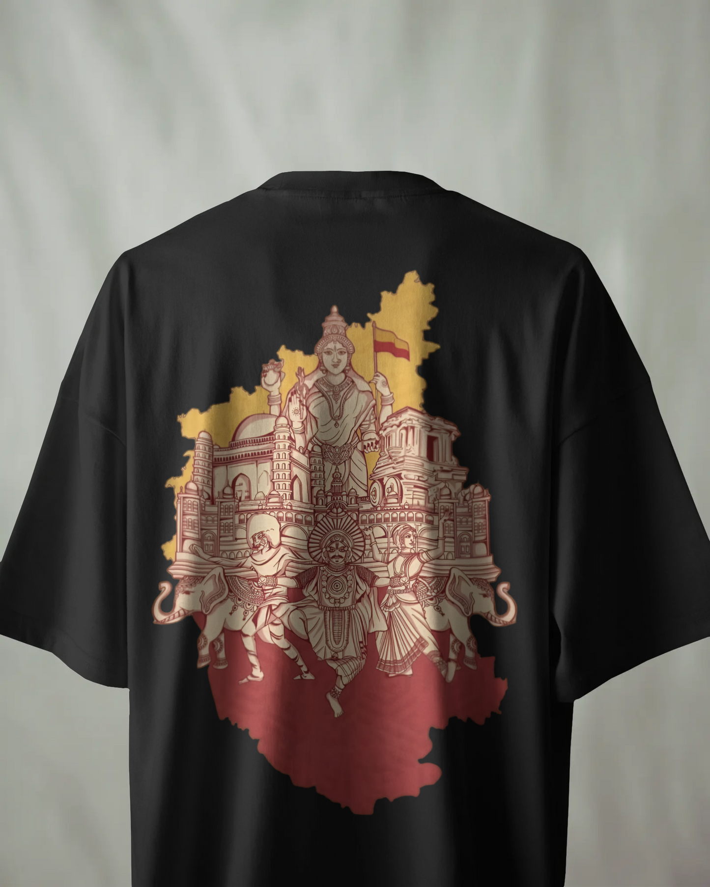 Karnataka Oversize TShirt | Kannada Drop Shoulder TShirt | Red Panda TShirt