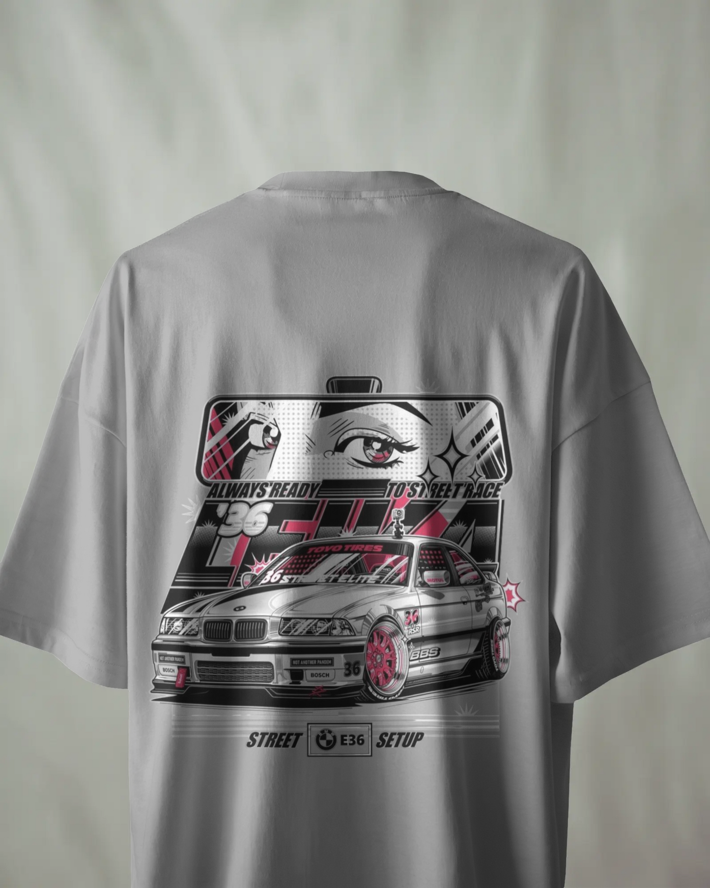 BMW Oversized T-Shirt | cars oversized T-Shirt | Red Panda T-Shirt