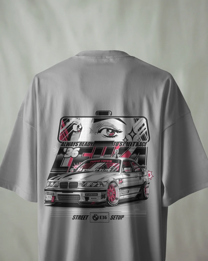BMW Oversized T-Shirt | cars oversized T-Shirt | Red Panda T-Shirt
