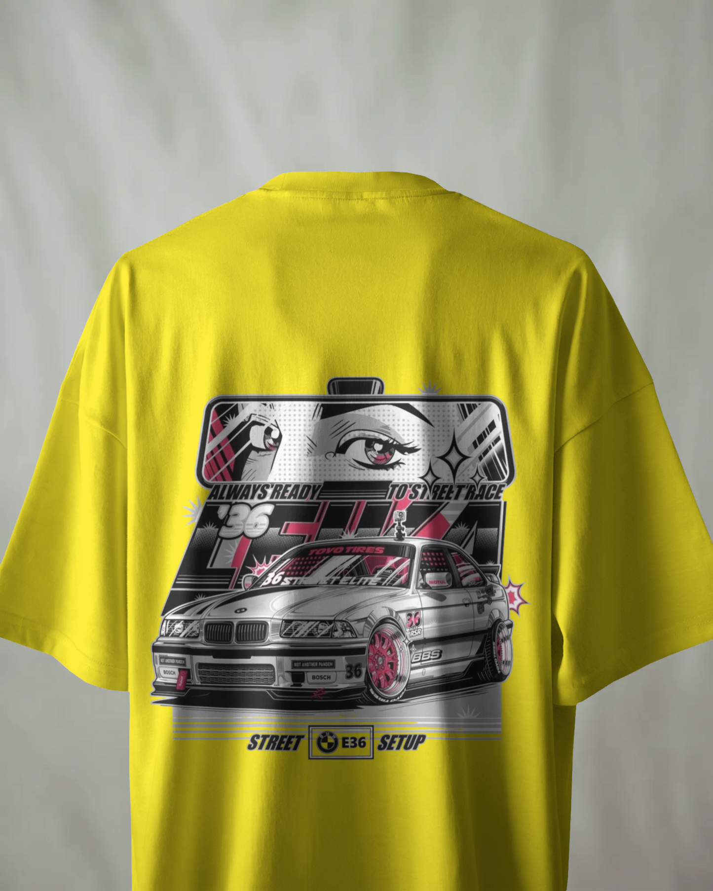 BMW Oversized T-Shirt | cars oversized T-Shirt | Red Panda T-Shirt