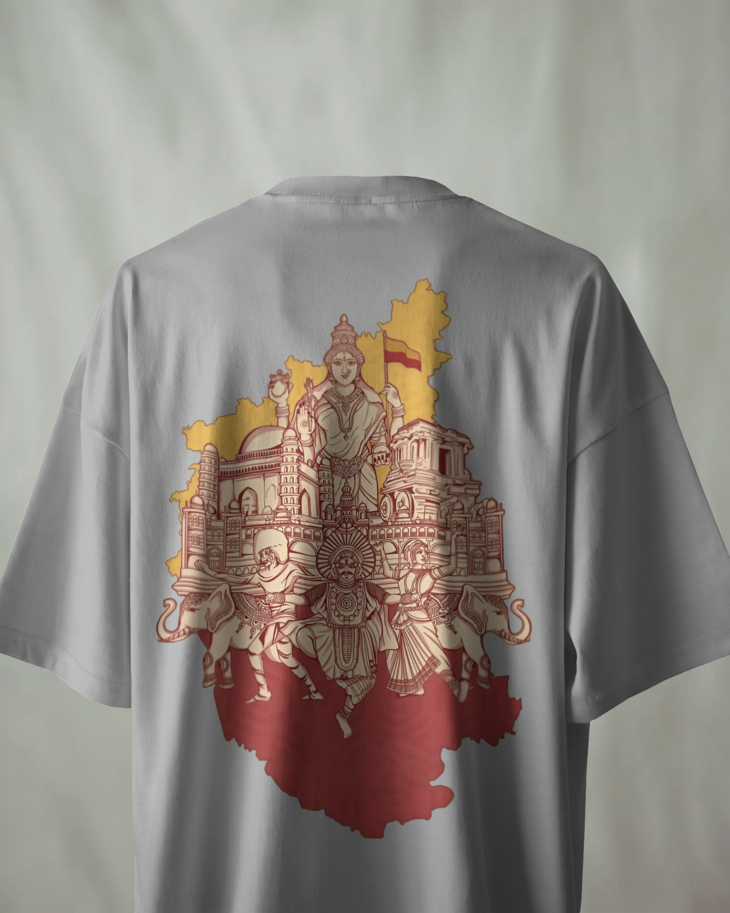 Karnataka Oversize TShirt | Kannada Drop Shoulder TShirt | Red Panda TShirt