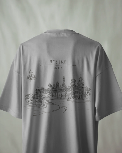 Mysuru Oversized T-Shirt | Kannada Drop Shoulder T-Shirt | Red Panda T-Shirt