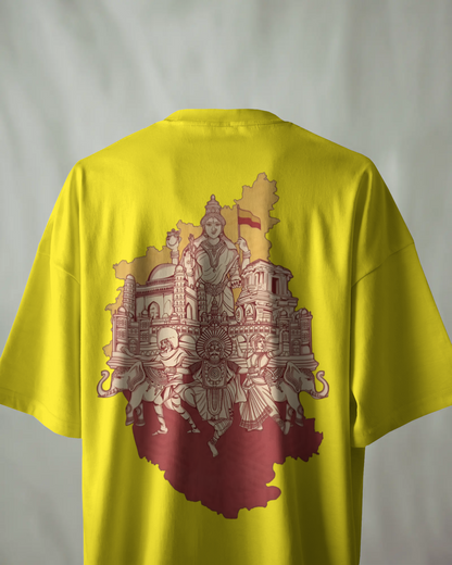Karnataka Oversize TShirt | Kannada Drop Shoulder TShirt | Red Panda TShirt