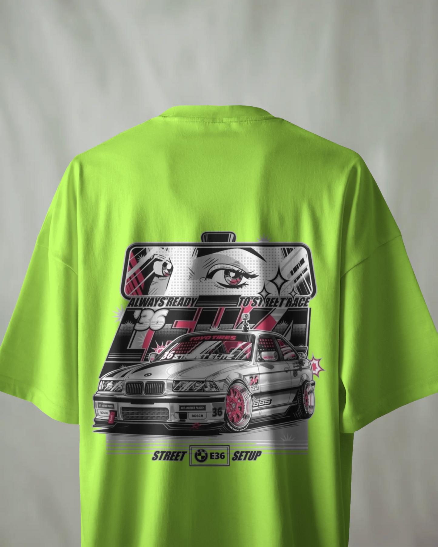 BMW Oversized T-Shirt | cars oversized T-Shirt | Red Panda T-Shirt
