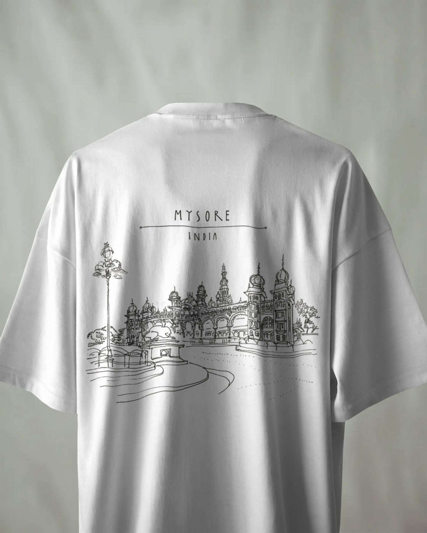 Mysuru Oversized T-Shirt | Kannada Drop Shoulder T-Shirt | Red Panda T-Shirt