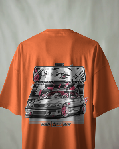 BMW Oversized T-Shirt | cars oversized T-Shirt | Red Panda T-Shirt