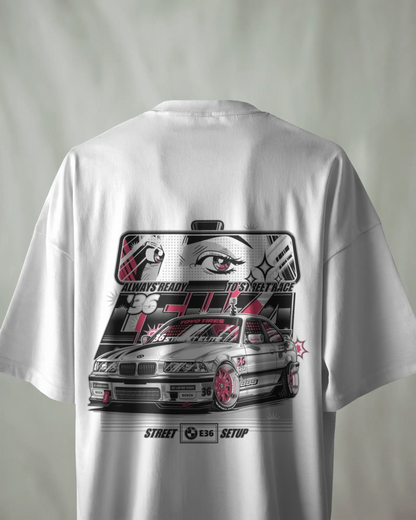 BMW Oversized T-Shirt | cars oversized T-Shirt | Red Panda T-Shirt
