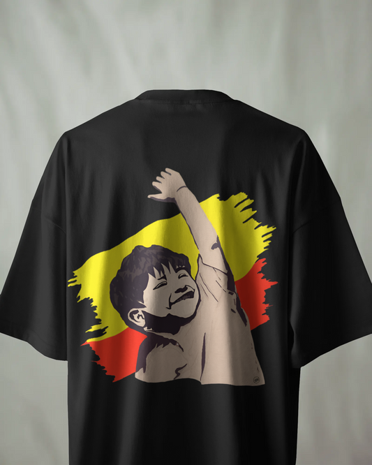 Dr. Puneeth Rajkumar Appu Oversize TShirt | Kannada Drop Shoulder TShirt | Red Panda TShirt