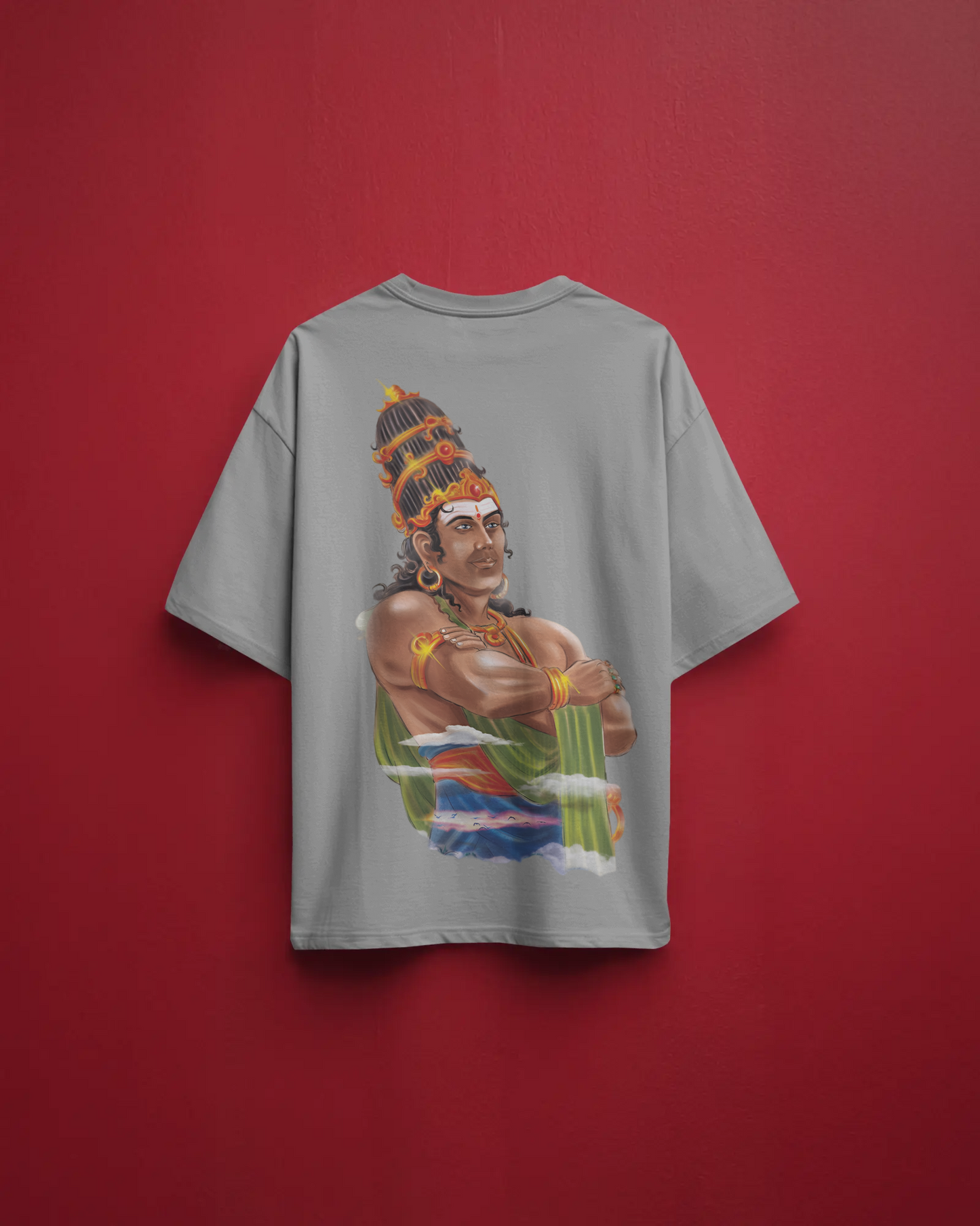 Immadi Pulakeshi Oversize TShirt | Kannada Drop Shoulder TShirt | Red Panda TShirt