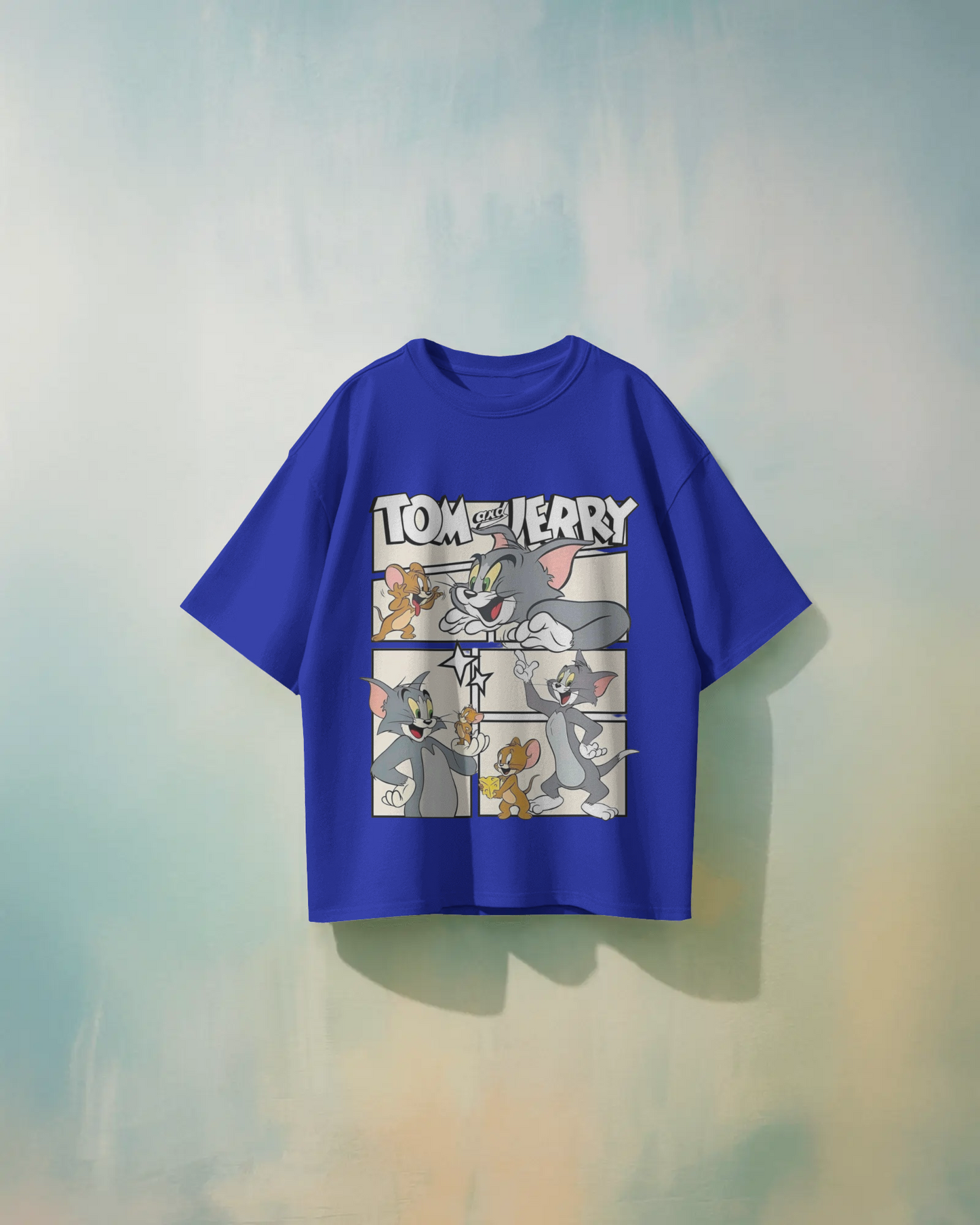Tom & Jerry Oversized T-Shirt | Cartoon Oversized T-Shirt | Red Panda T-Shirt