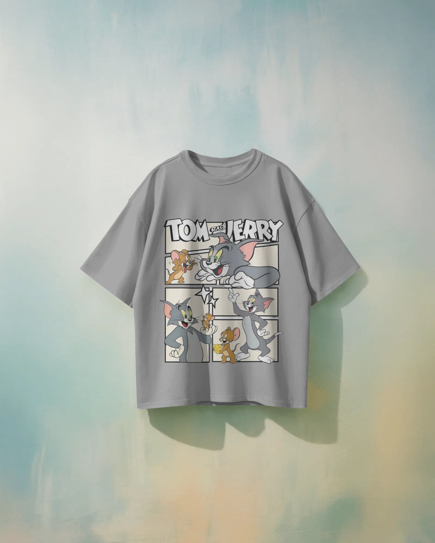 Tom & Jerry Oversized T-Shirt | Cartoon Oversized T-Shirt | Red Panda T-Shirt