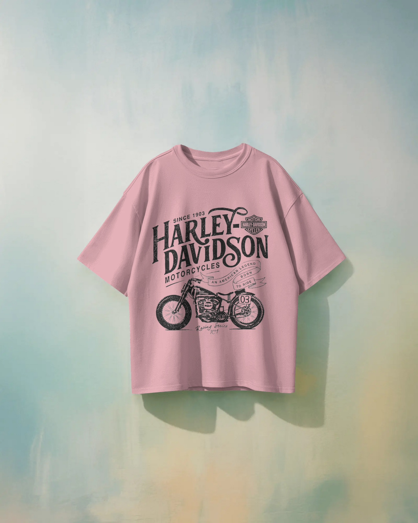 Harley Davidson Bikes Oversized T-Shirt | Bikes Oversized T-Shirt | Red Panda T-Shirt