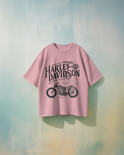 Harley Davidson Bikes Oversized T-Shirt | Bikes Oversized T-Shirt | Red Panda T-Shirt