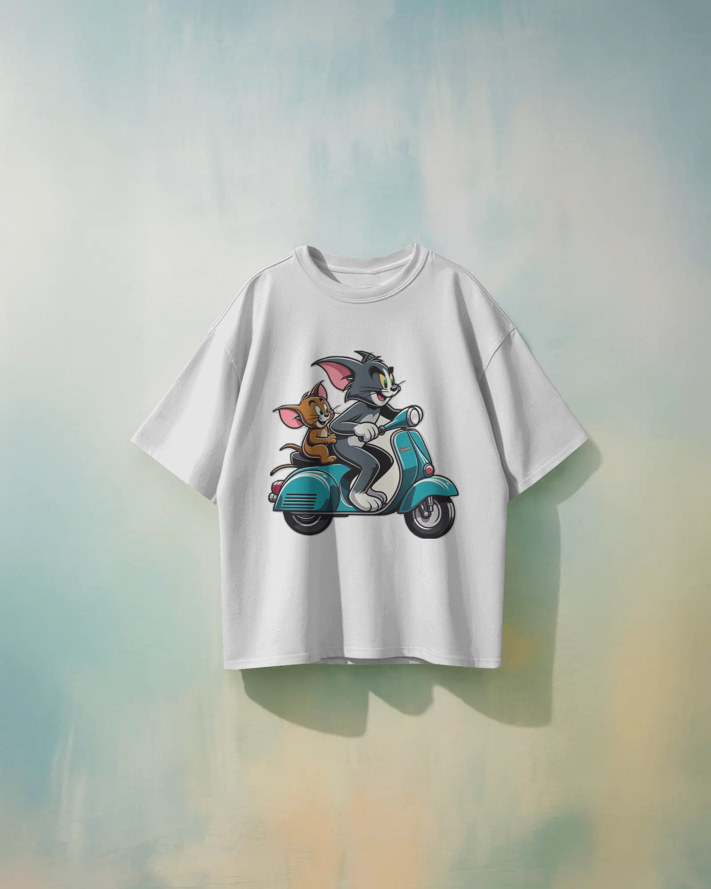 Tom & Jerry Cartoon Oversized T-Shirt | Cartoon Oversized T-Shirt | Red Panda T-Shirt