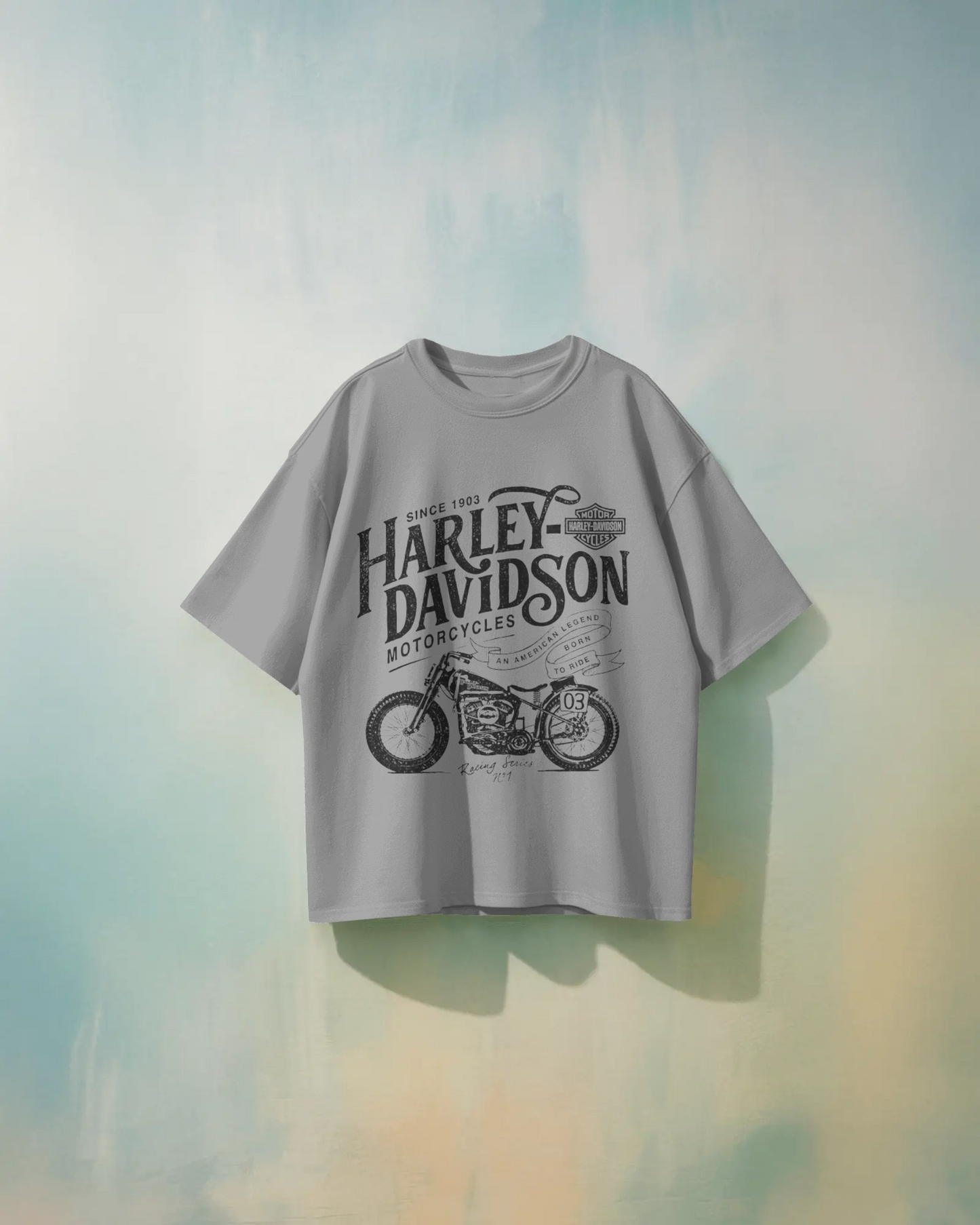 Harley Davidson Bikes Oversized T-Shirt | Bikes Oversized T-Shirt | Red Panda T-Shirt