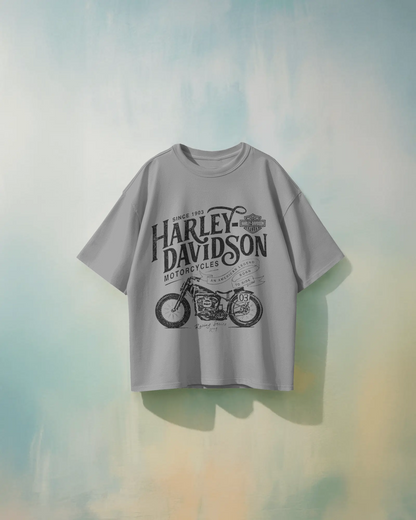 Harley Davidson Bikes Oversized T-Shirt | Bikes Oversized T-Shirt | Red Panda T-Shirt