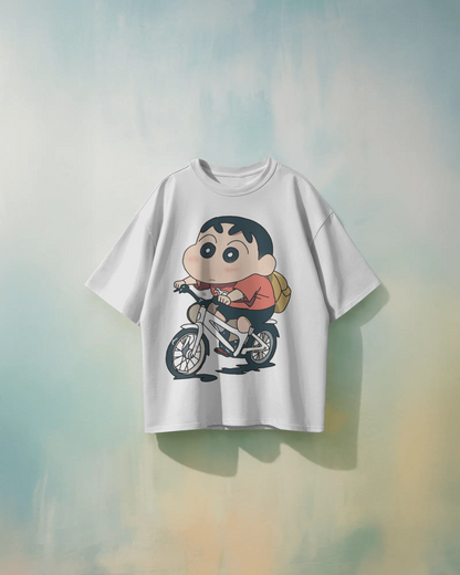 Shinchan Oversized T-Shirt | Cartoon Oversized T-Shirt | Red Panda T-Shirt