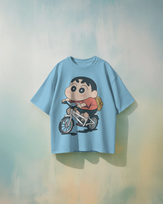 Shinchan Oversized T-Shirt | Cartoon Oversized T-Shirt | Red Panda T-Shirt