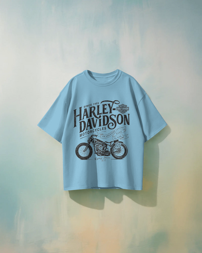 Harley Davidson Bikes Oversized T-Shirt | Bikes Oversized T-Shirt | Red Panda T-Shirt